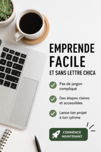 Femme souriante devant un bureau, symbolisant la facilité d'entreprendre