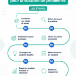 Femme en réunion, utilisant des outils de gestion pour résoudre des problèmes.