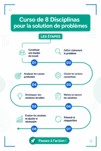 Femme en réunion, utilisant des outils de gestion pour résoudre des problèmes.