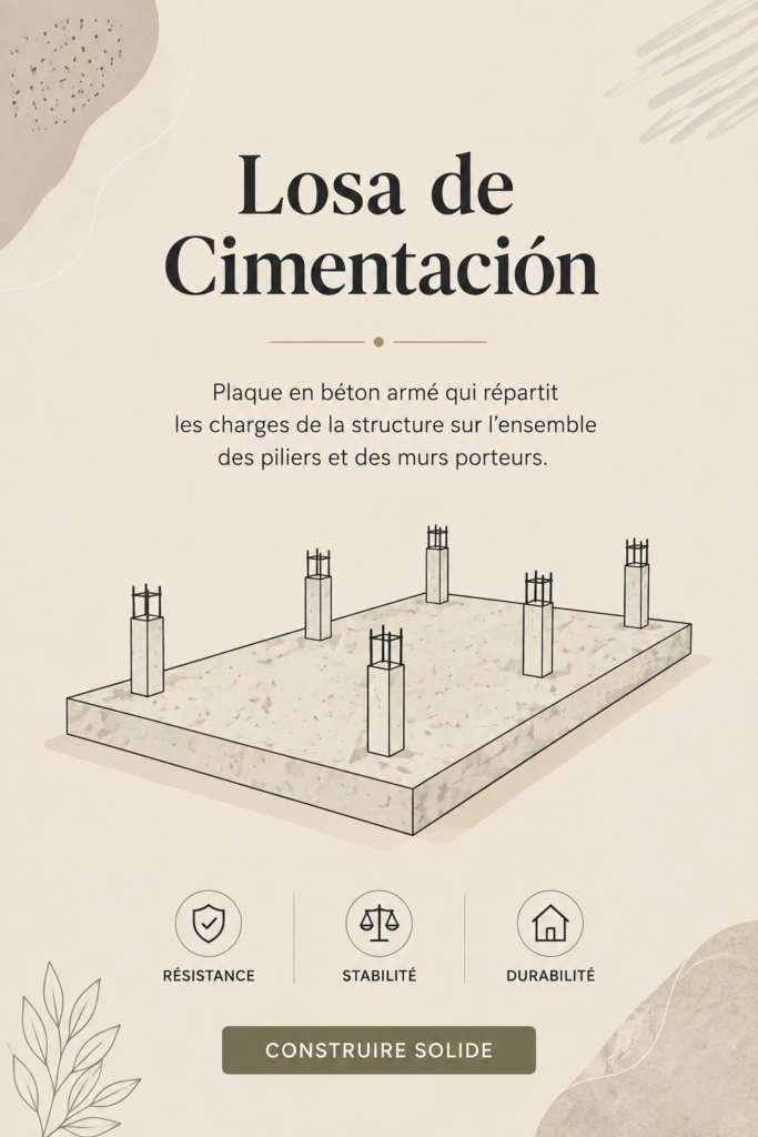 Image d'une cimentación solide en béton réalisée pour une entreprise