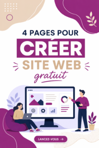 Femme utilisant un ordinateur pour créer un site web avec des outils gratuits.