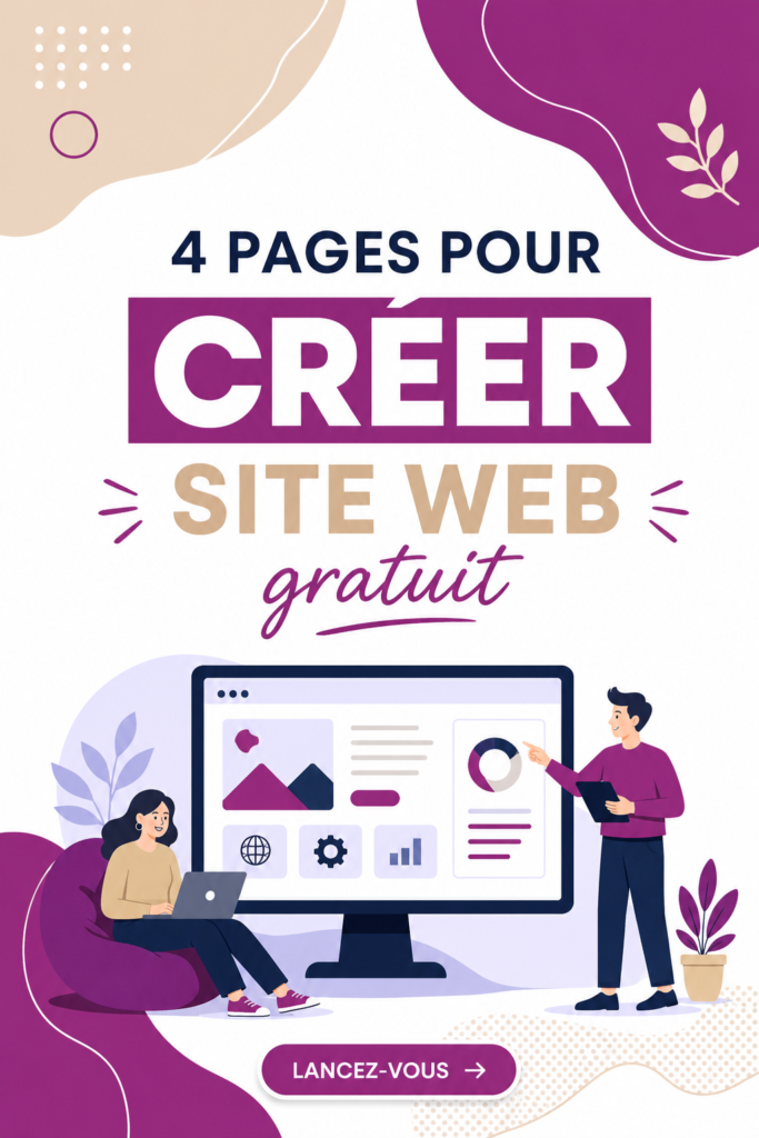 Femme utilisant un ordinateur pour créer un site web avec des outils gratuits.