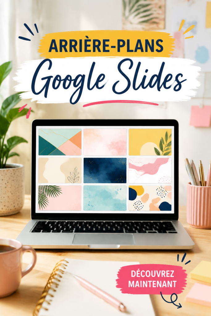 Un exemple de présentation Google Slides avec un arrière-plan coloré et engageant.