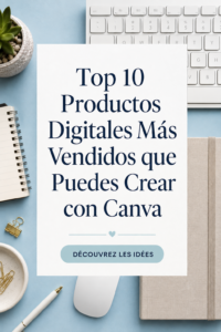 Création de produits numériques avec Canva, un outil de conception accessible.