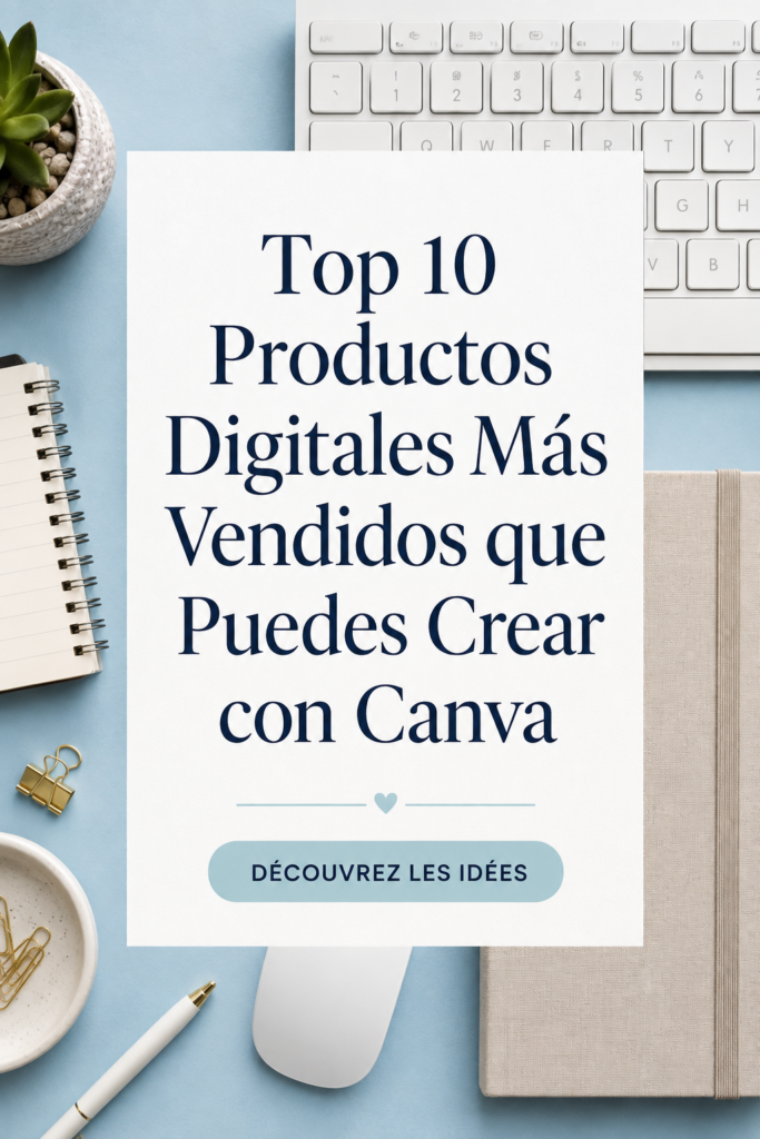 Création de produits numériques avec Canva, un outil de conception accessible.
