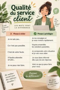 Équipe de service client engagée auprès des clients