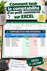 Femme utilisant Excel pour gérer la comptabilité de son entreprise.