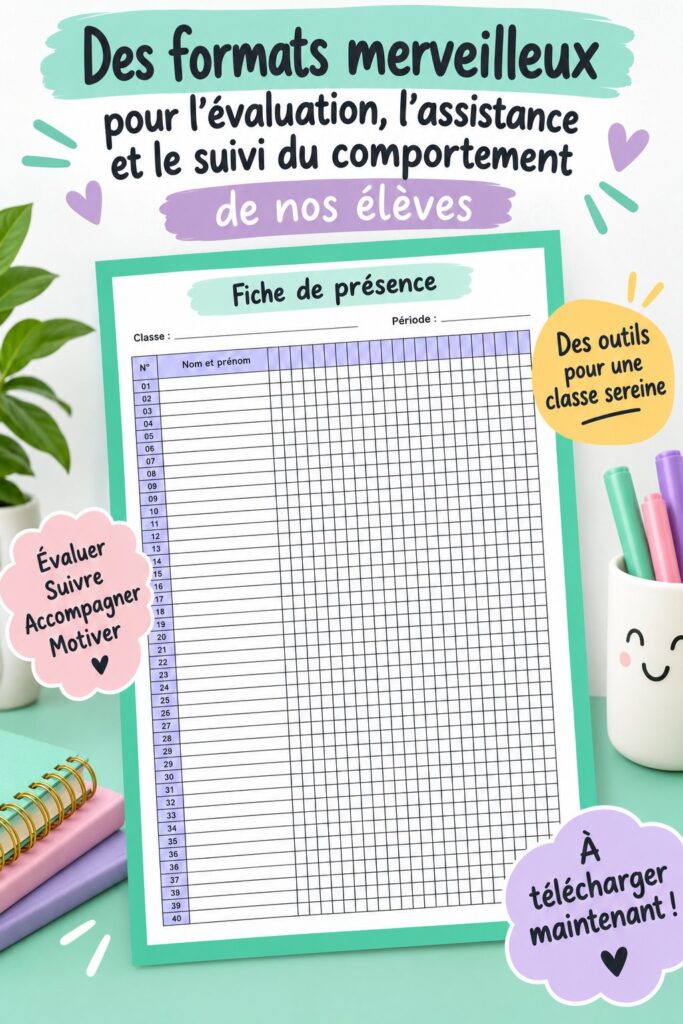 Un enseignant utilise des outils d'évaluation pour suivre la conduite de ses élèves en classe.