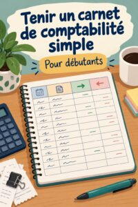 Un bureau avec un livre de comptes ouvert, idéal pour la gestion d'entreprise.