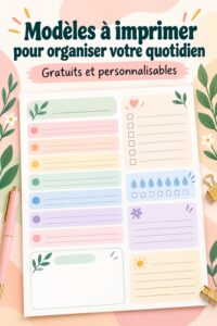 Imprimables colorés sur un bureau pour la productivité en entreprise