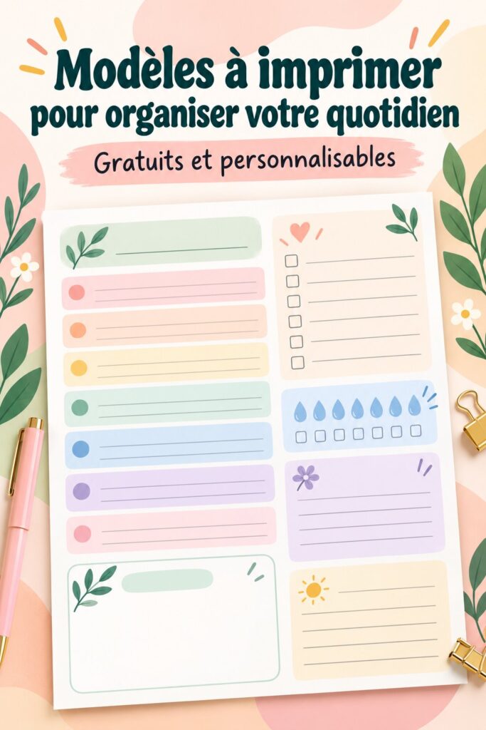 Imprimables colorés sur un bureau pour la productivité en entreprise