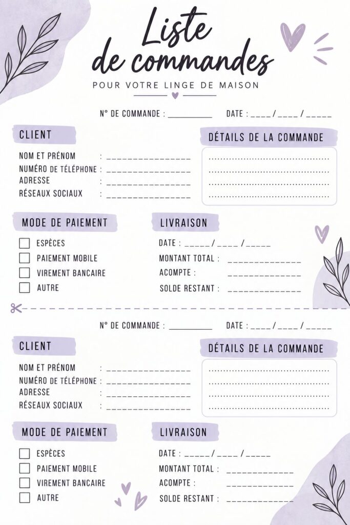 Femme créant une liste de commandes efficace sur son bureau organisé