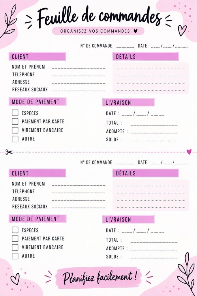 Femme utilisant un planificateur de commandes au bureau