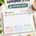 Un planificateur hebdomadaire PDF qui aide à organiser son emploi du temps