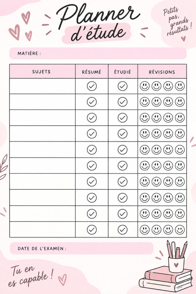 Un planner ouvert avec des notes colorées sur un bureau, symbolisant l'organisation et la productivité au travail.