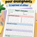 Un document exemplaire de rapport d'indiscipline prêt à être rempli par un enseignant
