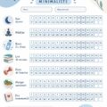 Un tableau de suivi d'habitudes minimaliste créé sur Canva