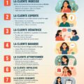 Image illustrant les différents types de clientes en entreprise.