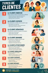 Image illustrant les différents types de clientes en entreprise.