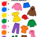 Activités colorées sur les vêtements pour enfants