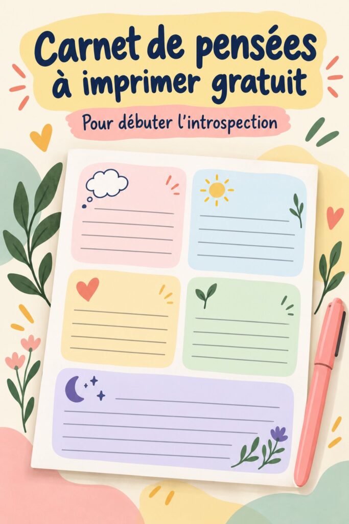 Photo d'un carnet de pensées ouvert avec un stylo, représentant l'organisation et la productivité