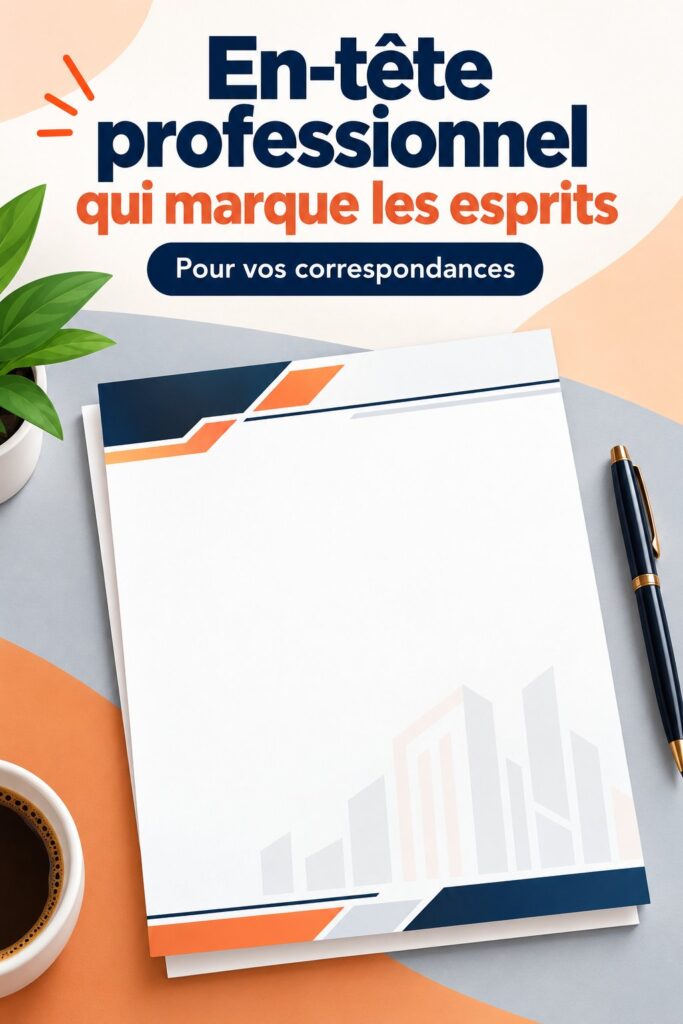 Un exemple d'en-tête professionnel élégant sur un document.