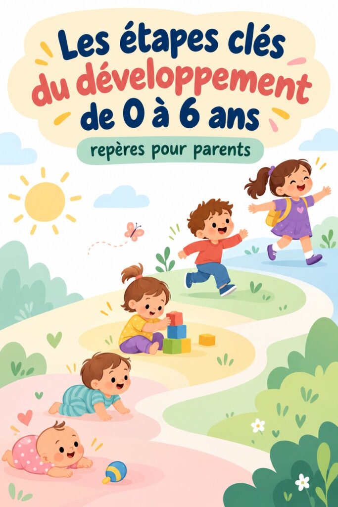 Un enfant jouant avec des jouets, illustrant les étapes de développement de 0 à 6 ans.
