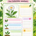 Fiche d'observation des plantes à imprimer pour le jardinage