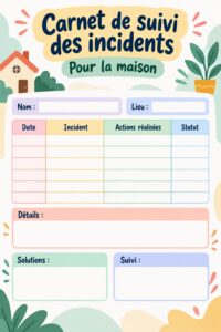 Illustration d'une femme discutant des incidents professionnels avec son équipe autour d'une table.