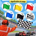 Drapeaux de la Formule 1 signalant des événements sur la piste