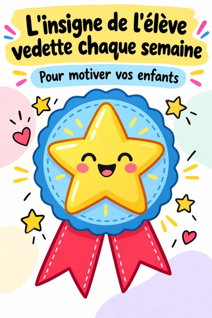 Une enseignante remettant un insigne à un élève dans une atmosphère chaleureuse.