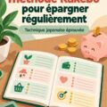 Un carnet Kakebo ouvert avec des notes sur la gestion financière