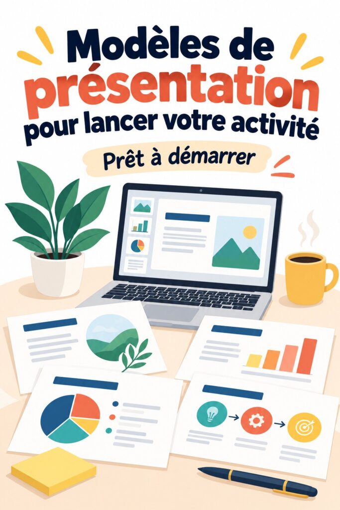 Femme présentant un modèle de présentation dynamique pour son projet.