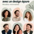 Modèle de présentation minimaliste pour équipe sur un écran d'ordinateur.