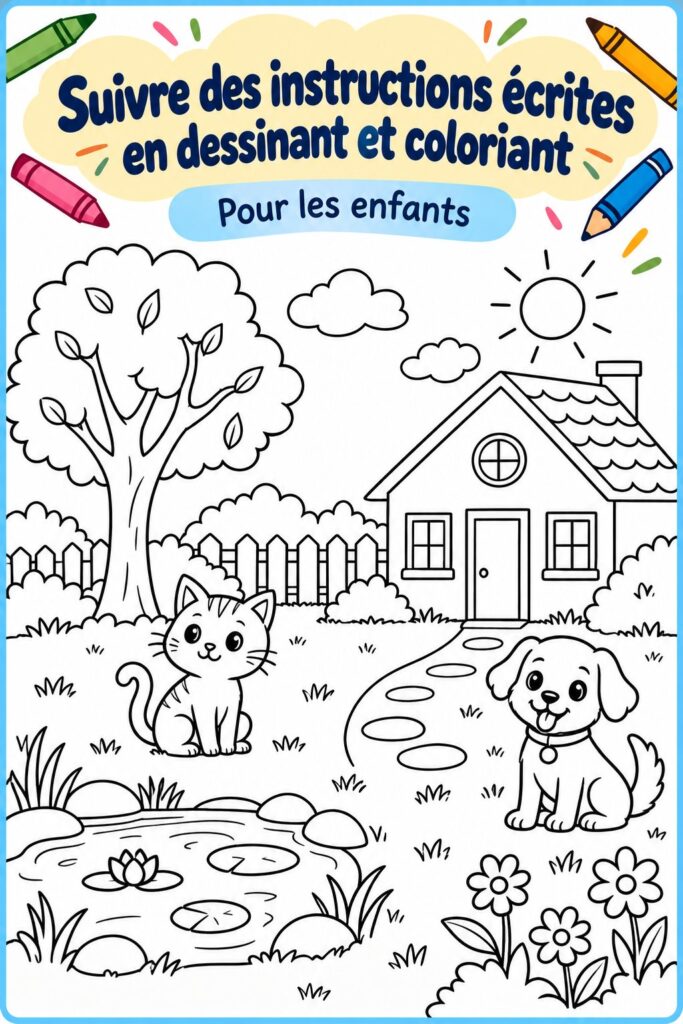 Femme dessinant des instructions colorées dans un bureau
