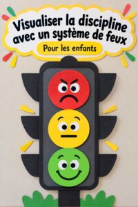 Un tableau de discipline avec un système de feux colorés au bureau