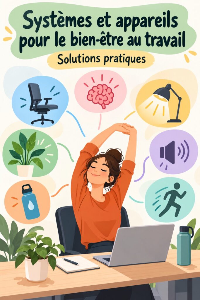Un espace de travail ergonomique avec des systèmes de bien-être