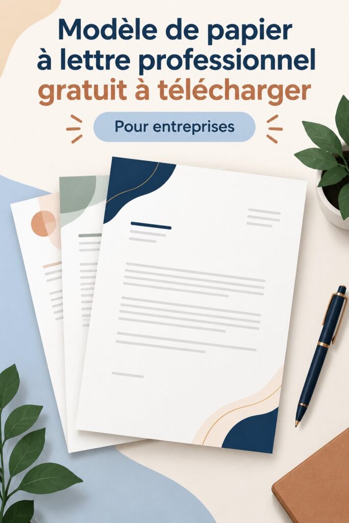 Modèle de papier à lettre professionnel gratuit pour les entreprises